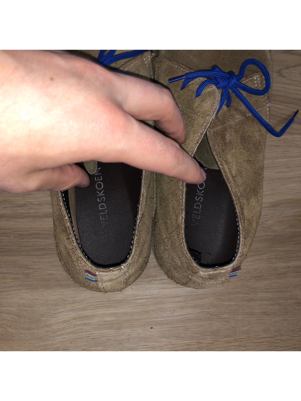 Veldskoen Heritage Farmer J Bay Blue Tan Brown Suede Chukka Ankle Boots Mens 12 - Picture 8 of 8
